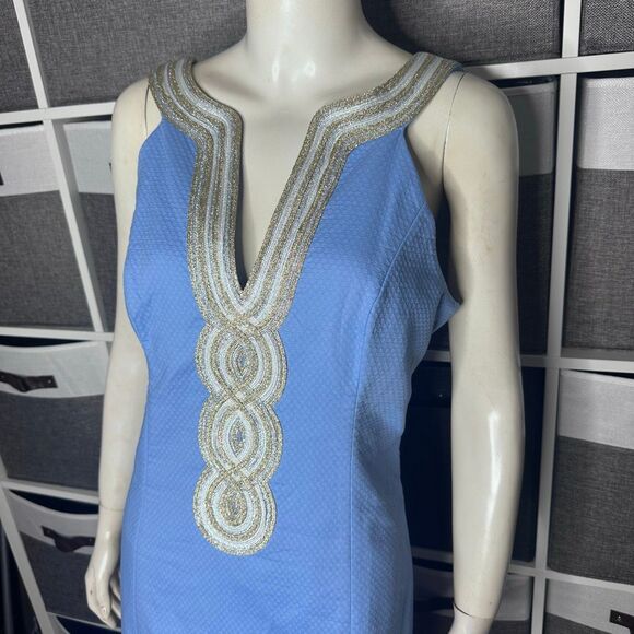Lilly Pulitzer Valli Shift Dress in Blue Peri Size 10 - Picture 14 of 15